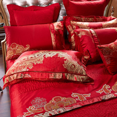 濃情蜜意 喜慶滿堂——南通高支高密全棉提花婚慶十件套